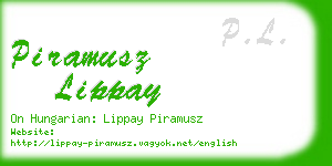 piramusz lippay business card
